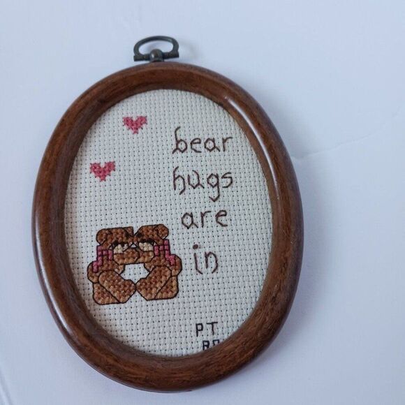 Vintage Mini Crossed Stitches Framed - Picture 1 of 4